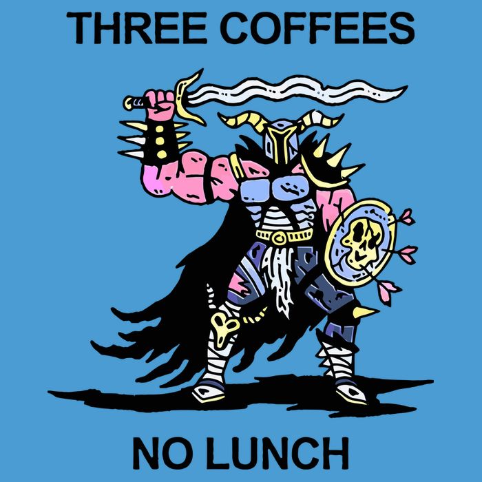 Wizard Of Barge Three Coffees No Lunch Tie Dye Hoodie