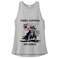 Wizard Of Barge Three Coffees No Lunch Ladies PosiCharge Tri-Blend Wicking Tank