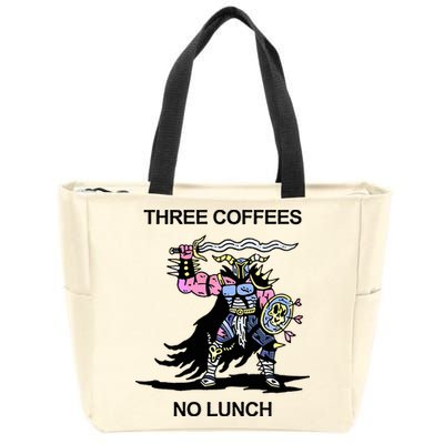 Wizard Of Barge Three Coffees No Lunch Zip Tote Bag