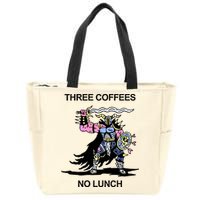 Wizard Of Barge Three Coffees No Lunch Zip Tote Bag