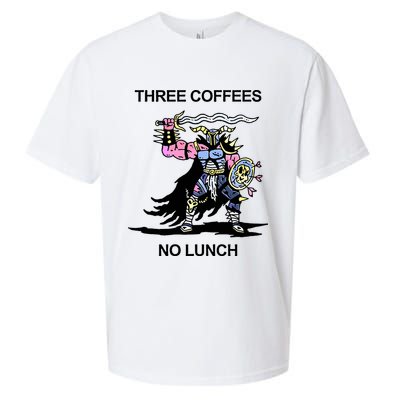 Wizard Of Barge Three Coffees No Lunch Sueded Cloud Jersey T-Shirt
