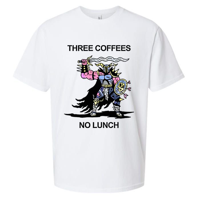Wizard Of Barge Three Coffees No Lunch Sueded Cloud Jersey T-Shirt