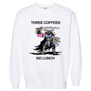 Wizard Of Barge Three Coffees No Lunch Garment-Dyed Sweatshirt