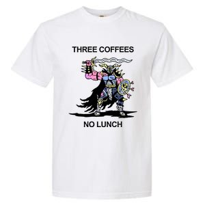 Wizard Of Barge Three Coffees No Lunch Garment-Dyed Heavyweight T-Shirt