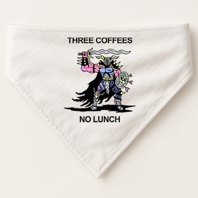 Wizard Of Barge Three Coffees No Lunch USA-Made Doggie Bandana
