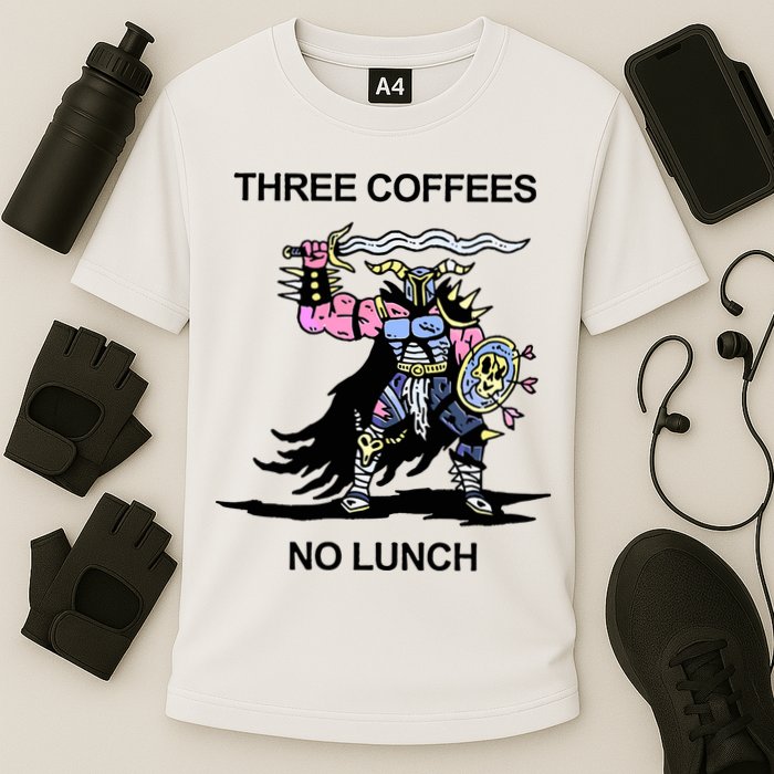 Wizard Of Barge Three Coffees No Lunch Performance Shirt