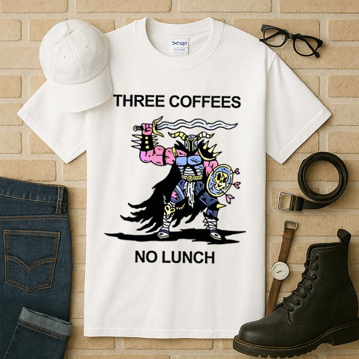 Wizard Of Barge Three Coffees No Lunch Tall T-Shirt