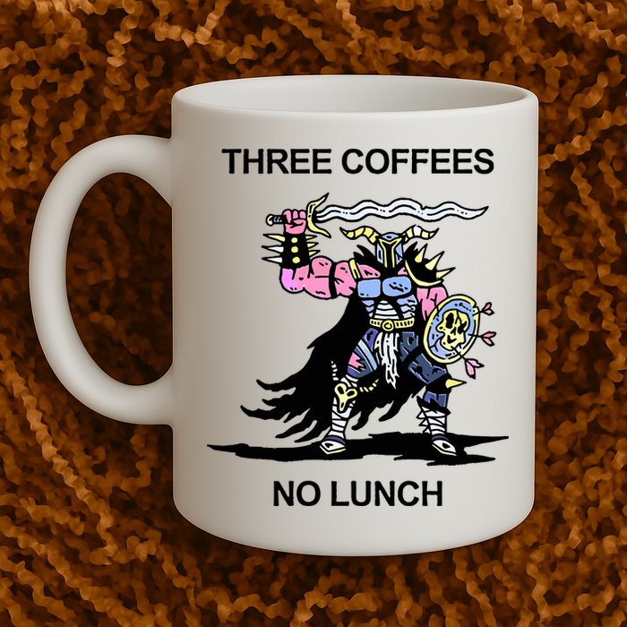 Wizard Of Barge Three Coffees No Lunch Mug