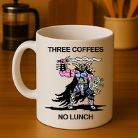 Wizard Of Barge Three Coffees No Lunch Mug
