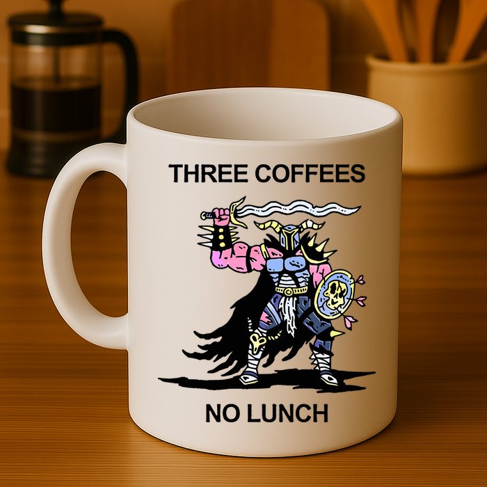 Wizard Of Barge Three Coffees No Lunch Mug