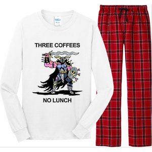 Wizard Of Barge Three Coffees No Lunch Long Sleeve Pajama Set