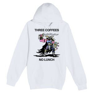 Wizard Of Barge Three Coffees No Lunch Premium Pullover Hoodie