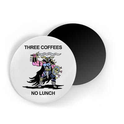 Wizard Of Barge Three Coffees No Lunch Magnet