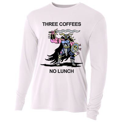 Wizard Of Barge Three Coffees No Lunch Cooling Performance Long Sleeve Crew