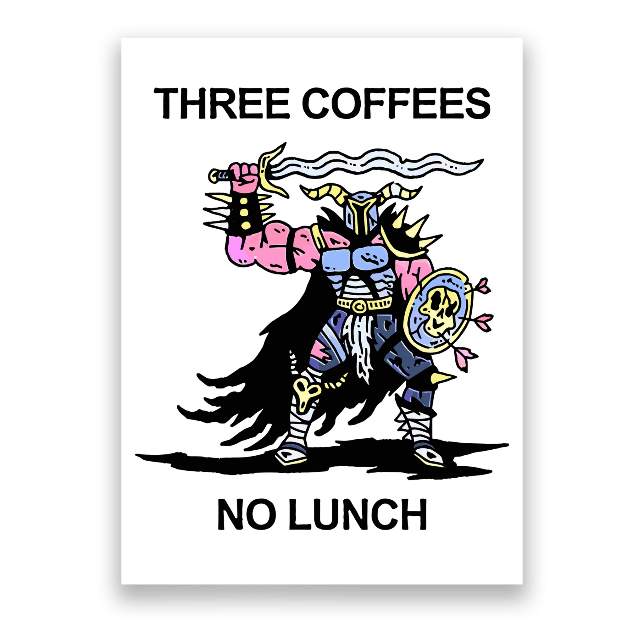 Wizard Of Barge Three Coffees No Lunch Poster