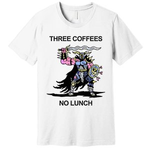 Wizard Of Barge Three Coffees No Lunch Premium T-Shirt