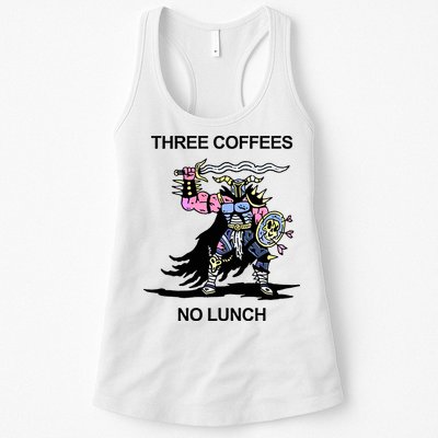 Wizard Of Barge Three Coffees No Lunch Womens Tank Top