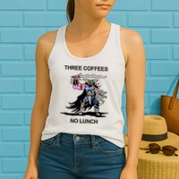 Wizard Of Barge Three Coffees No Lunch Womens Tank Top