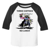 Wizard Of Barge Three Coffees No Lunch Toddler Fine Jersey T-Shirt