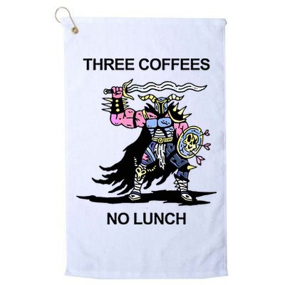 Wizard Of Barge Three Coffees No Lunch Golf Towel