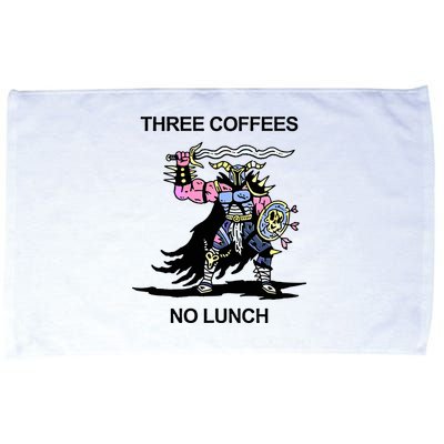 Wizard Of Barge Three Coffees No Lunch Microfiber Hand Towel