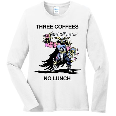 Wizard Of Barge Three Coffees No Lunch Ladies Long Sleeve Shirt
