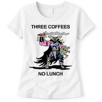 Wizard Of Barge Three Coffees No Lunch Womens T-Shirt