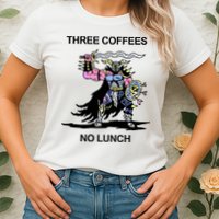 Wizard Of Barge Three Coffees No Lunch Womens T-Shirt