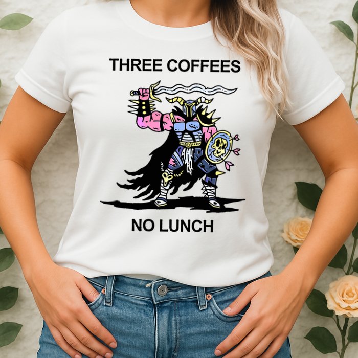 Wizard Of Barge Three Coffees No Lunch Womens T-Shirt