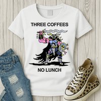 Wizard Of Barge Three Coffees No Lunch Womens T-Shirt
