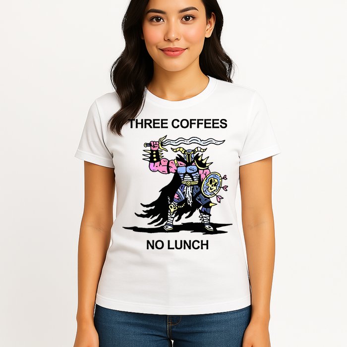 Wizard Of Barge Three Coffees No Lunch Womens T-Shirt