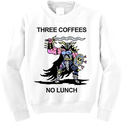 Wizard Of Barge Three Coffees No Lunch Kids Sweatshirt
