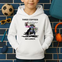 Wizard Of Barge Three Coffees No Lunch Kids Hoodie