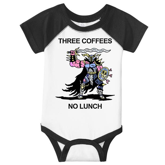 Wizard Of Barge Three Coffees No Lunch Infant Baby Jersey Bodysuit