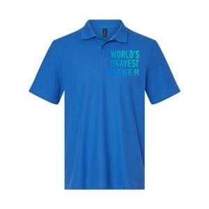 Worlds Okayest Baker Funny Pastry Chef Great Gift Softstyle Adult Sport Polo