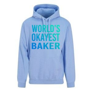 Worlds Okayest Baker Funny Pastry Chef Great Gift Unisex Surf Hoodie