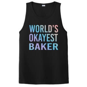 Worlds Okayest Baker Funny Pastry Chef Cute Gift PosiCharge Competitor Tank