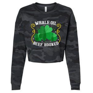 Whale Oil Beef Hooked Saint Patricks Day Cropped Pullover Crew