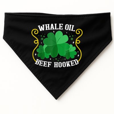Whale Oil Beef Hooked Saint Patricks Day USA-Made Doggie Bandana