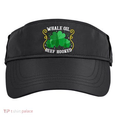 Whale Oil Beef Hooked Saint Patricks Day Adult Drive Performance Visor