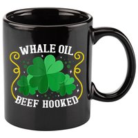 Whale Oil Beef Hooked Saint Patricks Day 11oz C Handle Ceramic Mug