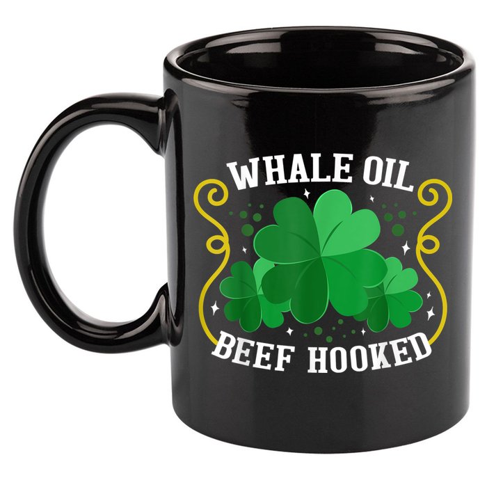 Whale Oil Beef Hooked Saint Patricks Day 11oz C Handle Ceramic Mug