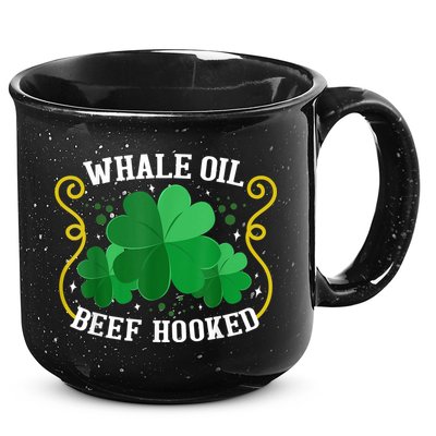 Whale Oil Beef Hooked Saint Patricks Day 15oz Campfire Ceramic Mug