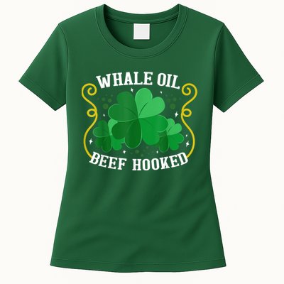 Whale Oil Beef Hooked Saint Patricks Day Womens T-Shirt