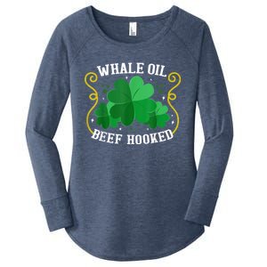 Whale Oil Beef Hooked Saint Patricks Day Women's Perfect Tri Tunic Long Sleeve Shirt