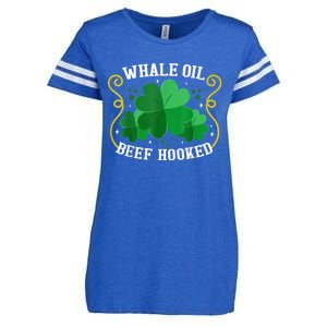 Whale Oil Beef Hooked Saint Patricks Day Enza Ladies Jersey Football T-Shirt