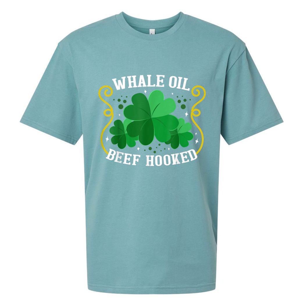 Whale Oil Beef Hooked Saint Patricks Day Sueded Cloud Jersey T-Shirt