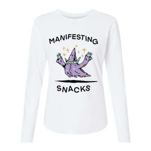 Wizard Of Barge Manifesting Snacks Womens Cotton Relaxed Long Sleeve T-Shirt