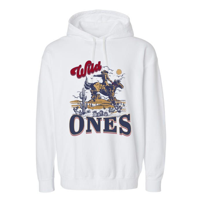 Wild Ones Cowboy Western Country Garment-Dyed Fleece Hoodie