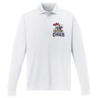 Wild Ones Cowboy Western Country Performance Long Sleeve Polo